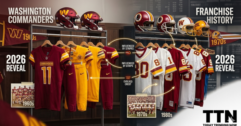 Commanders reveal 2026 uniform closet, influenced by franchise history.