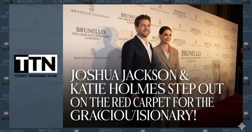 Joshua Jackson & Katie Holmes Step Out on the Red Carpet for Brunello: The Gracious Visionary Screening!